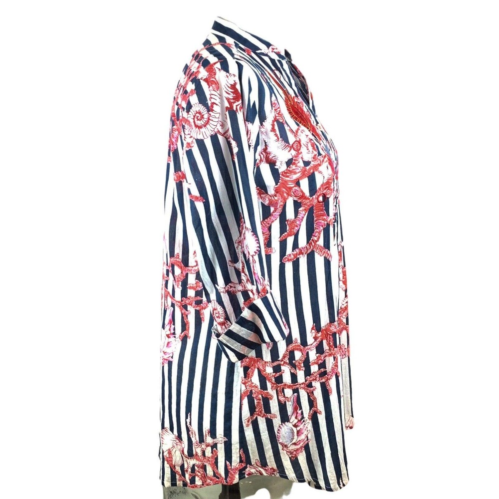 Antica Santoria Italy Long Sleeve Lightweight Tunic Top Blouse Cover Up Sz‎ S/M - Picture 3 of 12